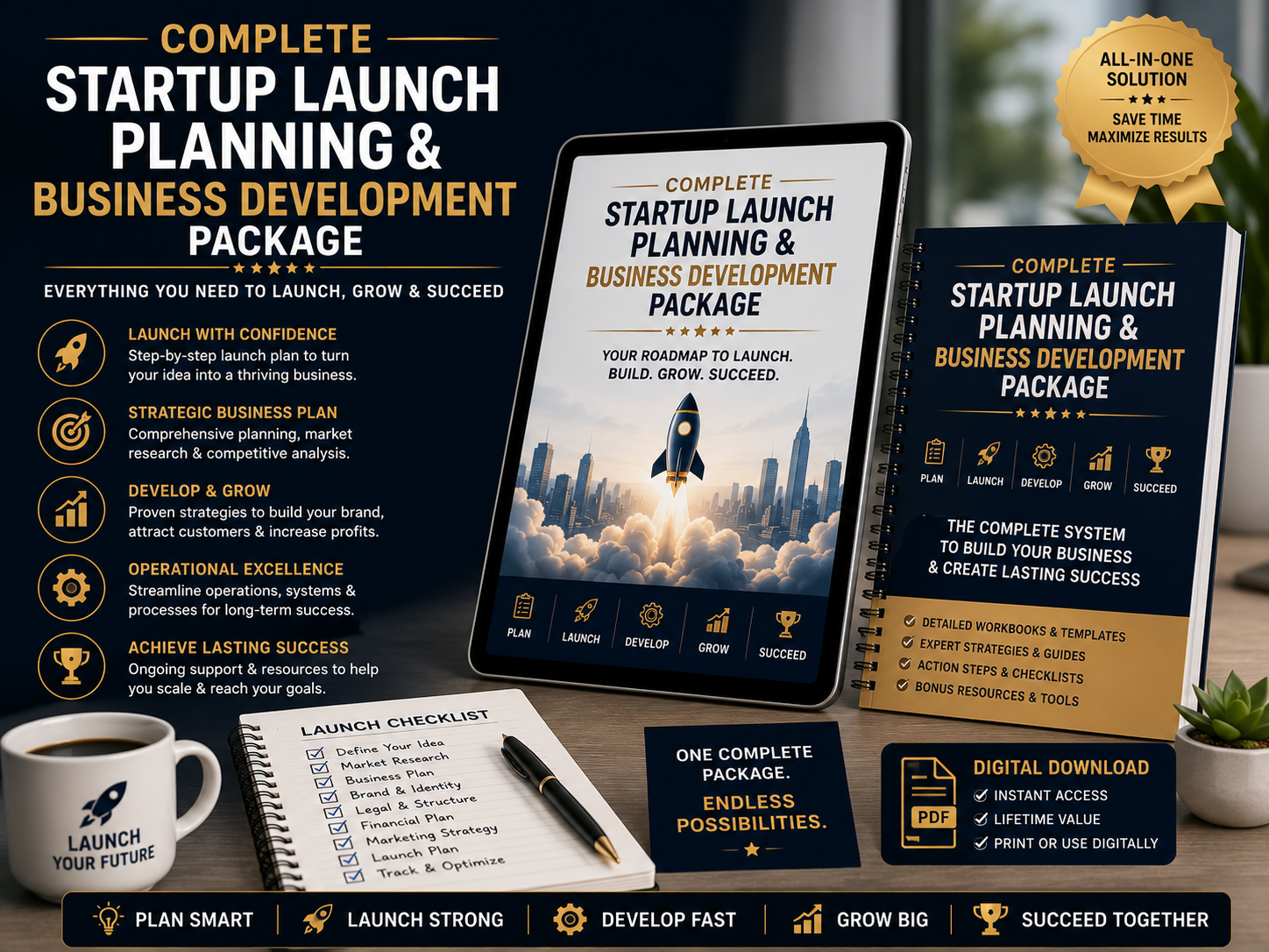 Complete Startup Launch Planning & Business Development Package