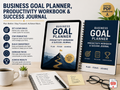Business Goal Planner, Productivity Workbook & Success Journal (Digital PDF)