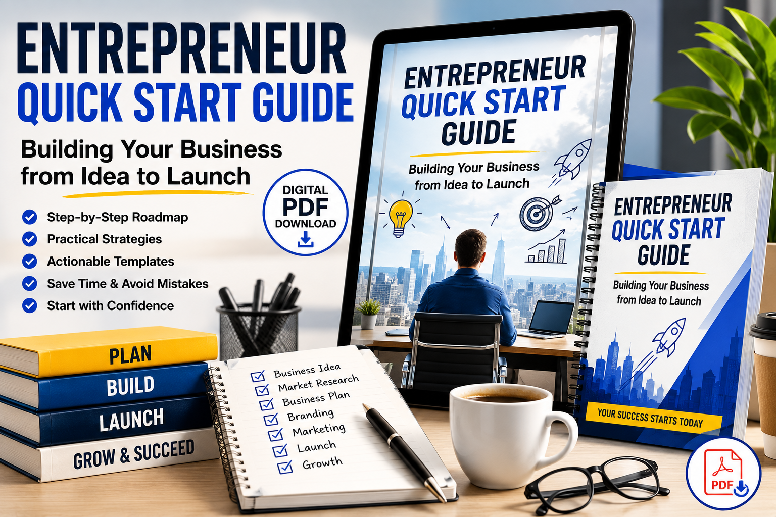 Entrepreneur Quick Start Guide: Building Your Business from Idea to Launch (Digital PDF)